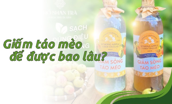 Thời gian bảo quản giấm táo mèo